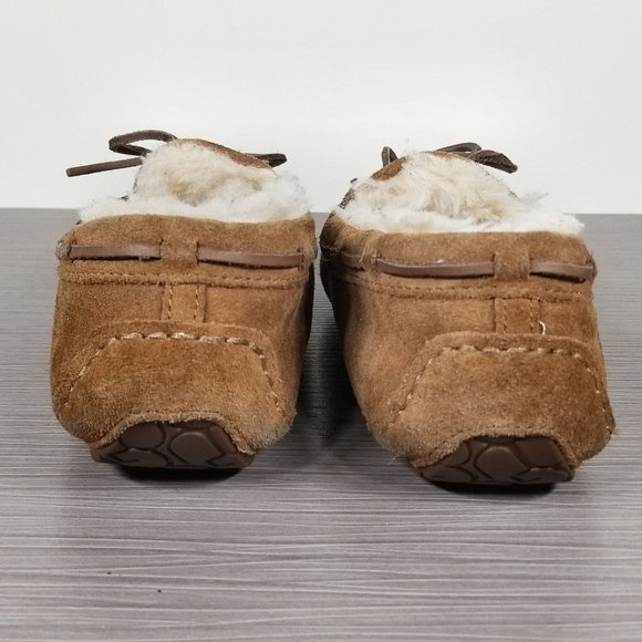 UGG Kids Dakota Shearling Slipper, Chestnut Suede, Youth Size 4 US / 34 - Picture 5 of 12